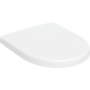Renova Plan White Toilet Seat Cover with Stainless Steel Hinges GEBERIT Product - Product Image 1