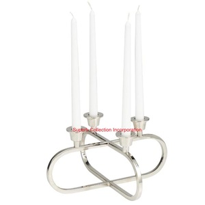 Bougeoir en métal de candélabre décoratif à la maison de conception fabuleuse pour la décoration de salle à manger de Noël de fête de mariage prix concurrentiel - Product Image 3