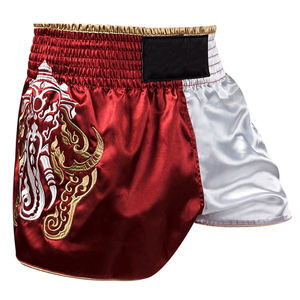 กางเกงมวยไทย ระบายอากาศ แห้งเร็ว เอวยางยืด สวมใส่สบาย ลายเรียบ แบบถัก - Product Image 2