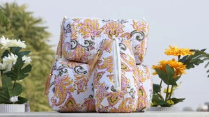 Juego de Neceseres de Maquillaje Vintage de Algodón con Estampado Indio, Bolsas de Viaje Acolchadas con Diseño Floral, Cierre de Cremallera, Ecológicas y Resistentes al Agua - Product Image 4