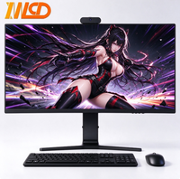 ZWBA OEM BARU 34 Inci 4k 180hz IPS LCD SSD/HDD Core I5 Lampu RGB Belakang Melengkung All in One PC Komputer Desktop untuk Gamer & Bisnis