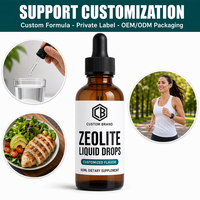 Gouttes de Clinoptilolite Zeolite Sans Sucre Certifiées GMP ISO Casher NSF – Mélange Naturel Premium Qualité Alimentaire pour la Santé Hépatique