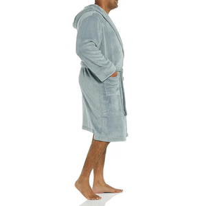 Nouvelle collection 2026 – Peignoirs en velours, vente directe usine, col en V personnalisé, broderie unisexe - Product Image 3