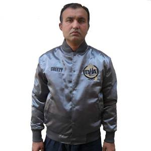 Patches de lettres brodées personnalisées Veste en satin brodée vintage 3d Veste de haute qualité Veste avec logo personnalisé pour hommes et femmes - Product Image 4