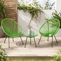 Modernes Outdoor-Bistro-Set aus PE-Rattan mit Eierstuhl und Tisch für Park, Hotel, Wohnzimmer und Schlafzimmer