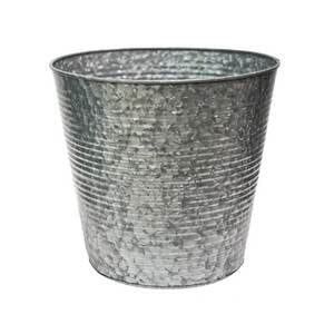 Maceta de metal galvanizada de hierro personalizada para macetas y macetas redondas hechas a mano decorativas para interiores y exteriores - Product Image 1