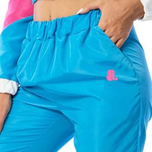 Nueva moda personalizada para mujer 100% algodón Color Block Zip Up chándal conjunto transpirable invierno Streetwear chándal logotipo frontal - Product Image 5