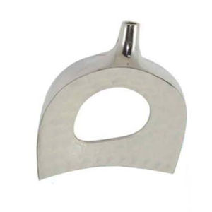 Florero de aluminio con revestimiento de esmalte marrón para decoración del hogar, florero moderno y elegante de diseño, florero de aluminio niquelado - Product Image 2