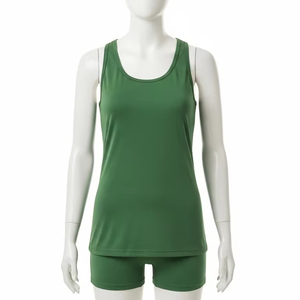 Breathable Short Spandex Polyester Tank Tops Lightweight Stretch Fabric Quick Dry Fit <b>for</b> Fitness <b>Gym</b> Running Yoga Wear - Product Image 2