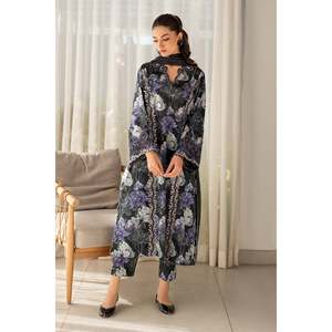 Ensemble de costume pour femme en tissu lawn brodé et imprimé SF-4093 - Product Image 5