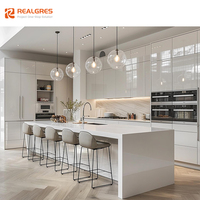 Realgres Menuiserie Bois Modulaire Brillant Smart Shaker Gabinetes de Cocina Meubles sur mesure Design Armoire Cuisines