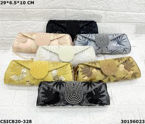 Designer Evening Silk Clutch Bag Handmade by Artisans Stylish <b>Blend</b> of Tradition Elegance Memorable Purse for Ladies' Parties - Product Image 2