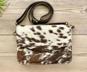 Bolso cruzado de piel de vaca, bolso de mano, marrón, piel de vaca - Product Image 4