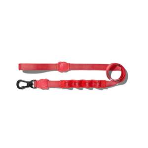 Harnais pour chien avec laisse rembourrée 2.0 en néon corail à motif uni pour une promenade confortable - Product Image 3