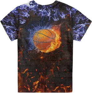 Camiseta de poliéster 100% al por mayor estilo informal impresión por sublimación personalizada 180 gramos cuello en V manga corta ajuste Regular logotipo personalizado - Product Image 6