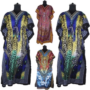 Moda sin mangas de seda pura Kaftan largo de talla grande ropa de dormir de mujer - Product Image 3