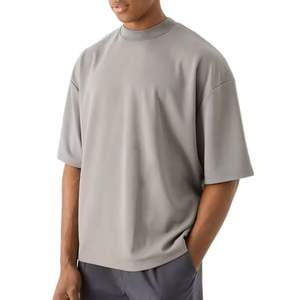 เสื้อยืดไหล่ตกขนาดใหญ่สุดหรูสำหรับผู้ชายผ้าฝ้าย100% ลายเสือดาวสไตล์ทางการ - Product Image 1