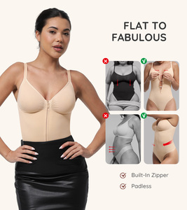 Tuta Intera Modellante Senza Cuciture con Scollo a V Profondo, Controllo Pancia, Senza Maniche, Altamente Elastica, per Yoga, da Donna - Vendita all'Ingrosso - Product Image 3