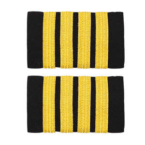 OEM Flight Pilot Silver Bullion Embroidered Sew-On Fabric 3D Nickel-Free Chest Patch <b>Badges</b> and Patches Wholesale - Product Image 3