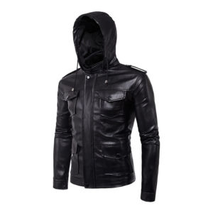 Veste d'hiver bomber en cuir véritable imperméable et coupe-vent pour homme, nouveau design tendance, prix de gros, logo frontal, service OEM de haute qualité - Product Image 3