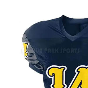 Conjunto de uniforme de fútbol americano personalizable de alta calidad, diseño de manga corta para ropa deportiva - Product Image 3