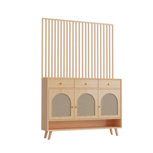 Nuevo Mueble Separador de Madera Maciza con Listones, Mueble de Entrada para Sala de Estar, Mueble de Entrada Moderno y Minimalista, Mueble para Zapatos de Pasillo - Product Image 5