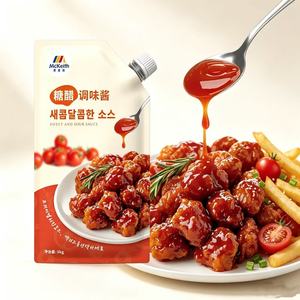 Salsa <span class=keywords><strong>Agridulce</strong></span> con Acabado Brillante para <span class=keywords><strong>Pollo</strong></span> Frito <span class=keywords><strong>Coreano</strong></span> y <span class=keywords><strong>Pollo</strong></span> Popcorn, Venta al por Mayor para Catering, Bolsa de 1kg - Product Image 1