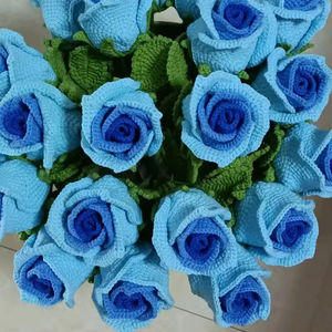 Flores de Rosa de Ganchillo, Simulación de Rosas, Regalo para Novia, Decoración para el Hogar, Boda, Manualidades, Ramo de Rosas Tejidas a Mano - Product Image 3