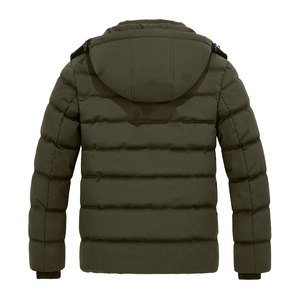 Veste d'hiver en toile légère antibactérienne écologique de haute qualité personnalisable Style bouffant col montant fermeture éclair en plein air - Product Image 4