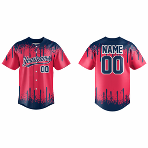 Maillot de baseball américain pour hommes - Entièrement boutonné, tenue d'équipe professionnelle, manches courtes, impression de logo personnalisée, respirant, durable - Product Image 2