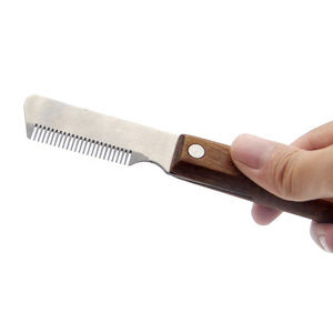 1 pieza, venta al por mayor, cuchillo para pelar perros, mango de madera, herramienta para despellejar mascotas, peine para nudos de pelo de mascotas - Product Image 6
