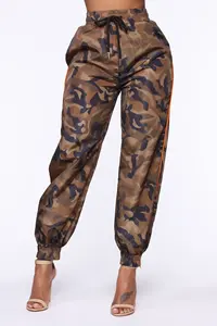 100% algodón moda Cargo transpirable Mujer Pantalones rectos multi-bolsillos Denim pierna ancha Cargo Jeans - Product Image 5