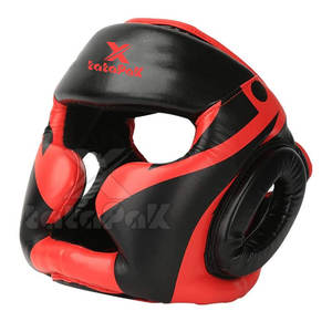 อุปกรณ์ป้องกันศีรษะทำจากหนังอุปกรณ์ป้องกันมวยแบบพรีเมี่ยมดีไซน์ตามสั่ง - Product Image 1