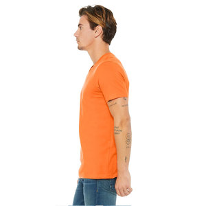 T-shirt col en V pour hommes à manches courtes avec logo personnalisé Chemises col en V violet T-shirt unisexe respirant T-shirt personnalisé unisexe - Product Image 6