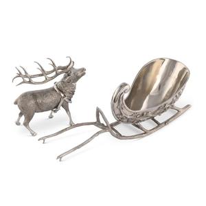 Cuenco Decorativo de Latón Plateado con Diseño de Reno, Centro de Mesa Festivo de Lujo para Decoración del Hogar y Fiestas Navideñas de la India - Product Image 2