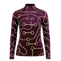 Haut de gamme tendance pour femmes : Vêtement d'équitation western, compression, sublimation, logo personnalisé, couleur, léger
