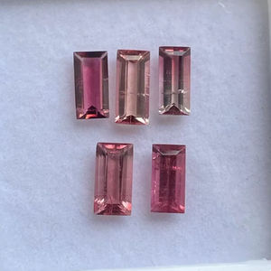 Natural Tourmaline Baguette <b>Stone</b> Loose Gemstone Lot.pink <b>colour</b> tourmaline. - Product Image 1