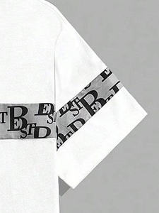 T-shirt et costume court pour hommes vêtements motif été à manches courtes hauts t-shirts col rond hauts hommes t-shirt décontracté Streetwear - Product Image 3