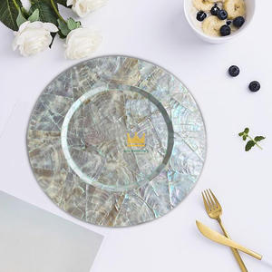 Handmade Mother of Pearl <b>Round</b> Tray Customized Dishes Plates <b>Placemat</b> for Table Decoration From in Vietnam - Product Image 4