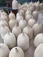Abat-jour suspendu artisanal en jute tressé style bohème Viet Mai Lan, luminaire de plafond dimmable pour la maison et le bureau