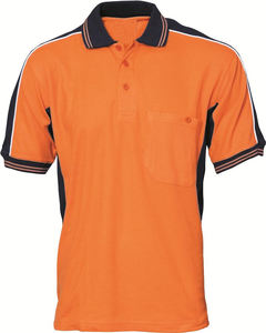 Conception populaire Taille personnalisée Pull-Over Vêtements de travail à col deux tons Chemise de sécurité haute visibilité pour hommes - Product Image 1