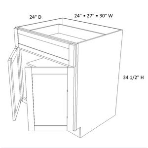 ตู้เขย่าไม้มะเกลือประตูคู่ตู้27 "กว้าง34.5" สูง24 "ตู้ครัวลึก - Product Image 2