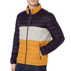 Vestes Slim Puffer pour hommes à bas prix pour l'hiver à l'extérieur High Street Style avec col rond tissu denim à séchage rapide - Product Image 2