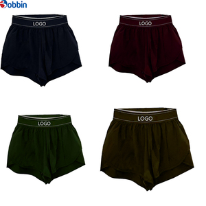 Pantalones Cortos Deportivos para Correr al Aire Libre, Calidad Premium, Color Sólido, Cintura Media Deportiva, Cintura Elástica, Poliéster Transpirable, Forro Polar - Product Image 2