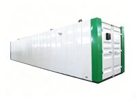 Station d'épuration compacte personnalisée de petite capacité 1m3 par heure, conteneurisée, options MBR MBBR