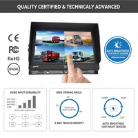 Vision nocturne infrarouge, écran tactile capacitif IPS 10,1 pouces | Enregistreur DVR 4 canaux 1080P Système de caméra de recul 12-24V Luxe