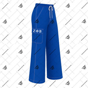 Vente en gros de vêtements de sororité grecs Zeta Phi Beta Pantalon cargo brodé Accessoires grecs - Product Image 2