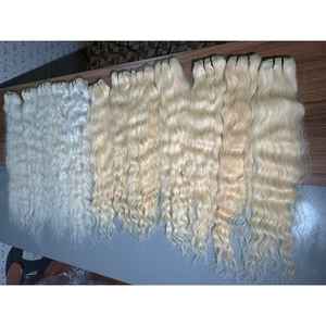 Venta al por mayor 100% extensiones de cabello indio virgen en bruto sin procesar paquetes de cabello humano pelucas en diferentes texturas estilo de onda teje - Product Image 5