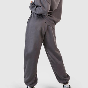 Conjunto de chándal para mujer, estilo Cargo, bolsillos laterales a pantalones, ropa informal de algodón para mujer, jersey con capucha, ajuste holgado, Color gris - Product Image 3