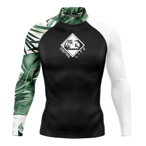 Top tendance manches longues chemise d'entraînement personnalisée léger Gym 3D imprimé été haut Notch Rash Guard hommes Jogging porter - Product Image 4